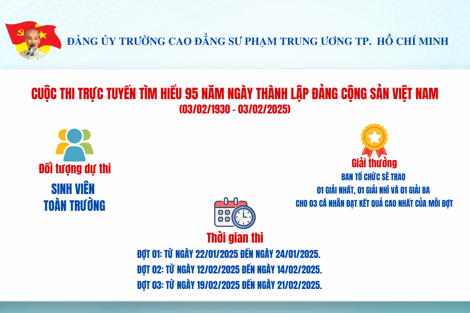 KẾ HOẠCH TỔ CHỨC CÁC HOẠT ĐỘNG CHÀO MỪNG KỶ NIỆM 95 NĂM NGÀY THÀNH LẬP ĐẢNG CỘNG SẢN VIỆT NAM (03/02/1930-03/02/2025)